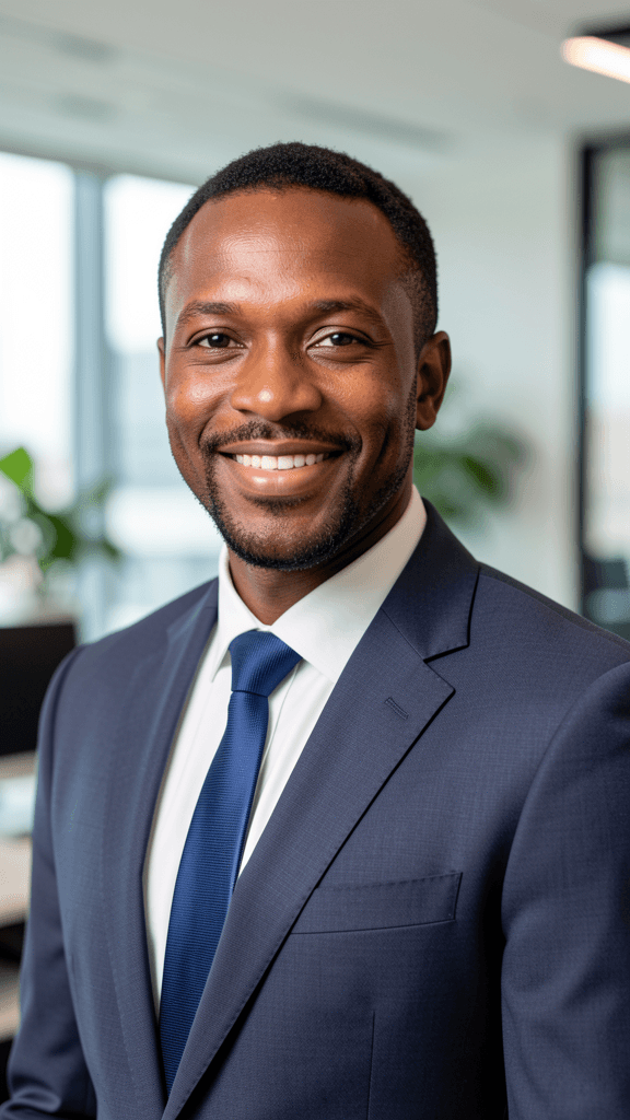 Consulting professional headshot example